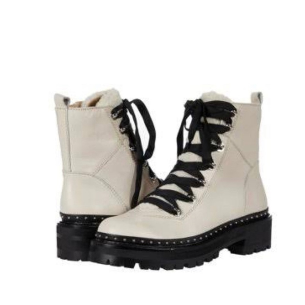 Steve Madden Ranier Women's Faux Fur Platform Ankle Boots - Cream Black